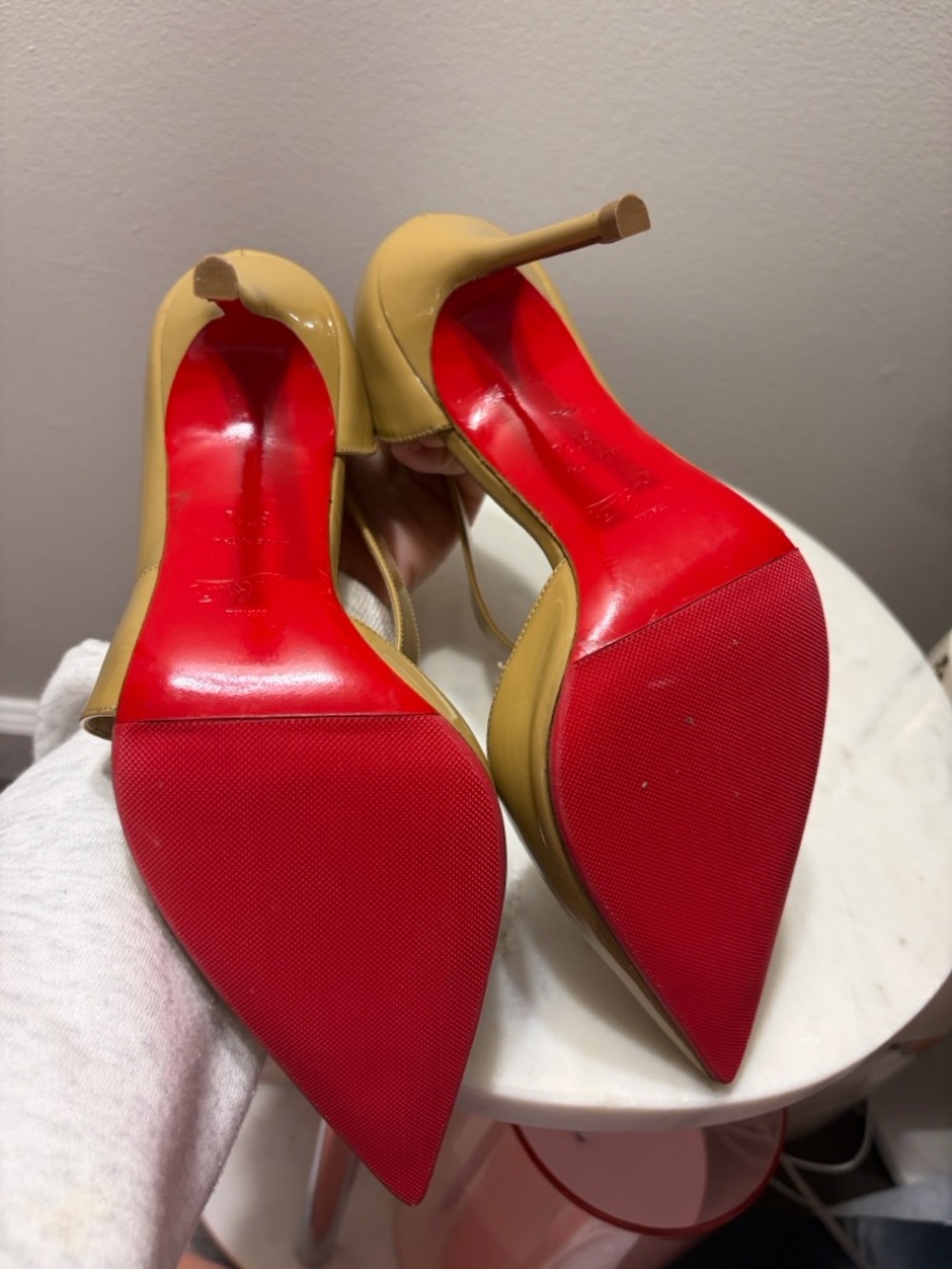 Christian Louboutin Glossy Patent Leather Pointed Heels